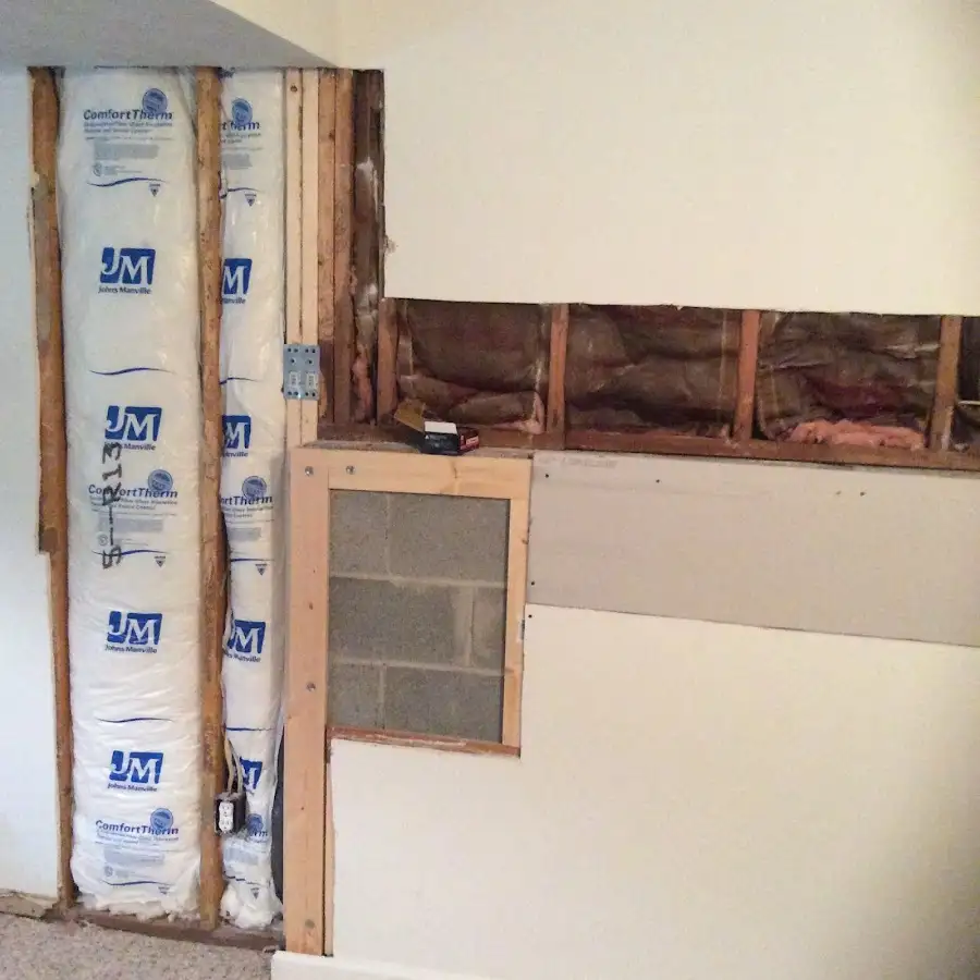 Wall insulation replacement during Contents Cleaning & Restoration in Waterford